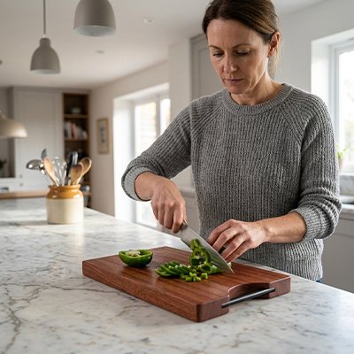 Planche à découper bois antibactérienne résistante