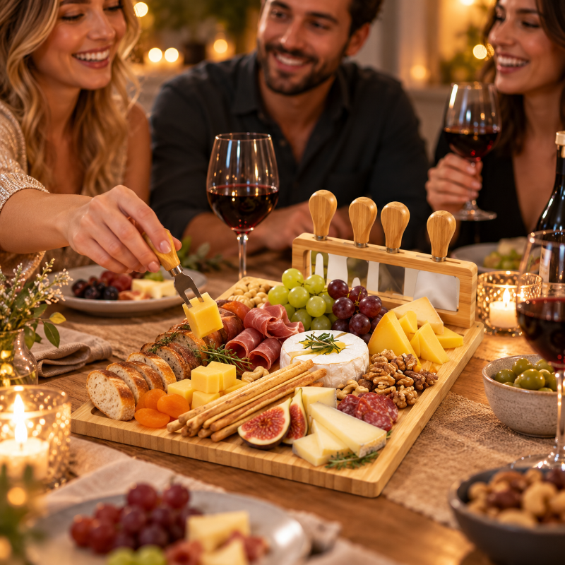 planche a decouper bois easyserve soiree apero plateau fromages charcuteries