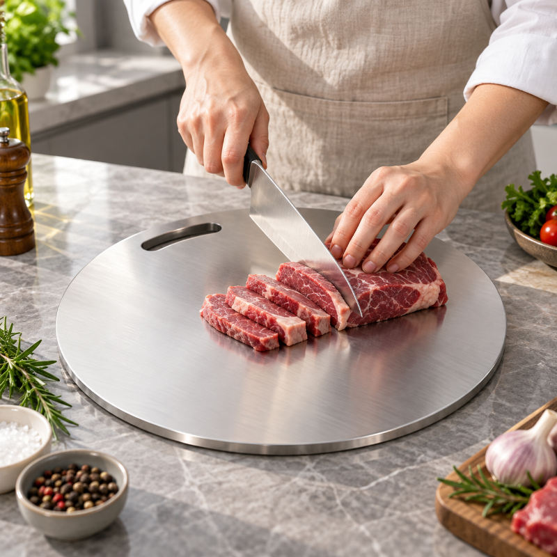 planche a decouper inox pour decoupe de viande