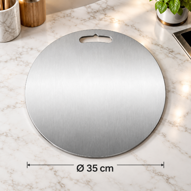 planche a decouper inox 35cm