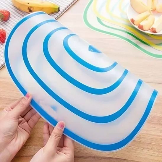 planche a decouper pliable bleue