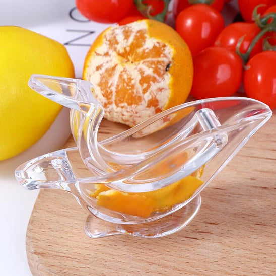 Presse-Citron Manuel Double JAWUZ - 2 Pièces, Plastique Sans BPA, Compact 8cm - Pour Cuisine, Bar