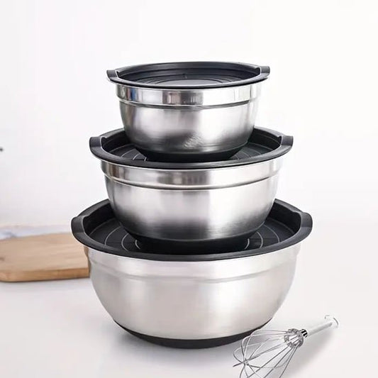 Saladier inox avec couvercle
