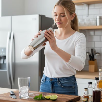 Shaker cocktail multiusage, resistant à l'utilisation intensive, nettoyage facile