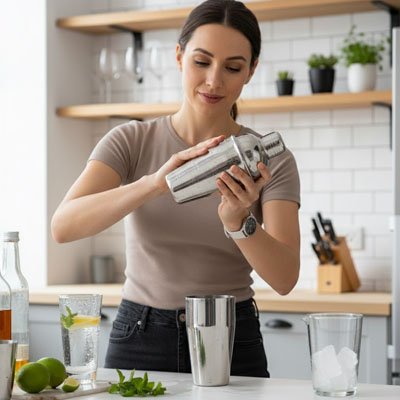 Shaker cocktail polyvalent de qualité