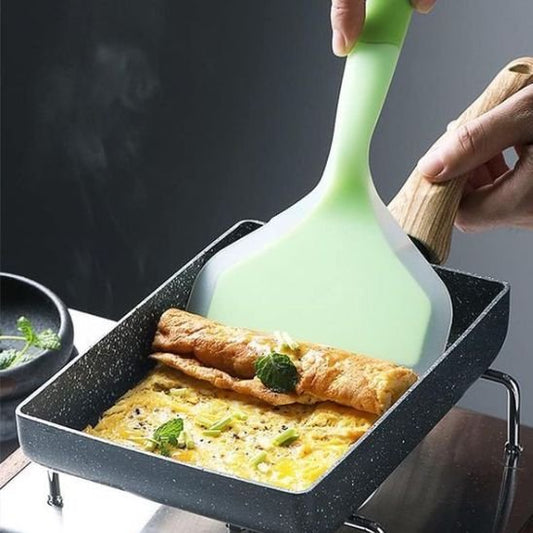 Spatule en silicone antiadhésive large pour crêpes, œufs et cuisson facile