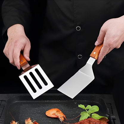 Spatule métal inox poignée ergonomique