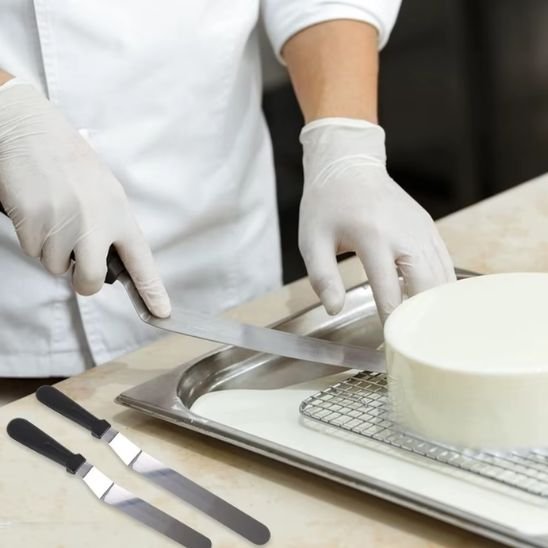 Spatule pâtissière pour étaler ganache, chocolat et crème facilement