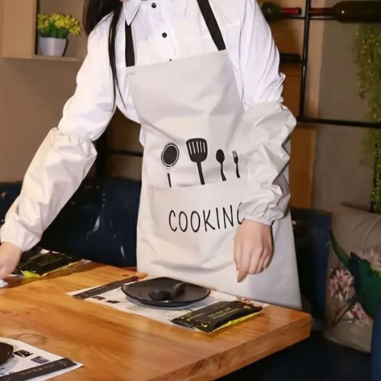 tablier de cuisine blanc