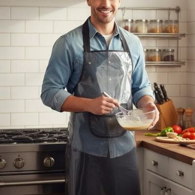 Tablier de cuisine de protection imperméable idéal pour cuisine, nettoyage et travaux domestiques