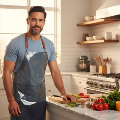 Tablier de cuisine léger et imperméable pour usage domestique