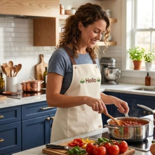 Tablier de cuisine leger respirant protection efficace contre projections