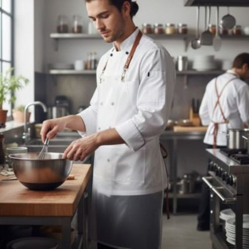 Tablier de cuisine moderne en TPU résistant à l’eau et aux taches