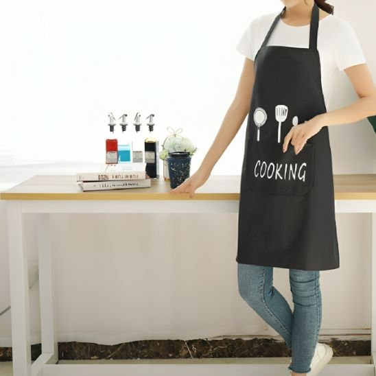 tablier de cuisine noir femme