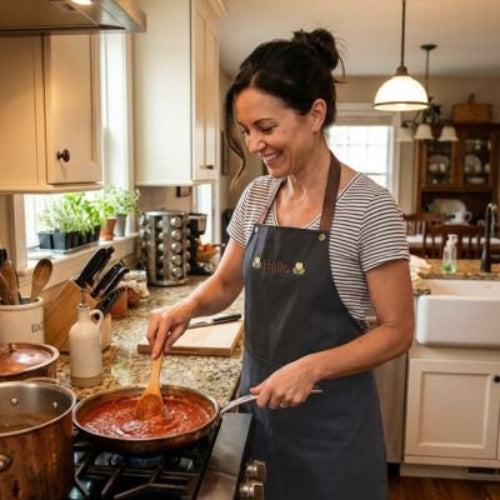 Tablier de cuisine solide et confortable pour cuisiner en toute serenite