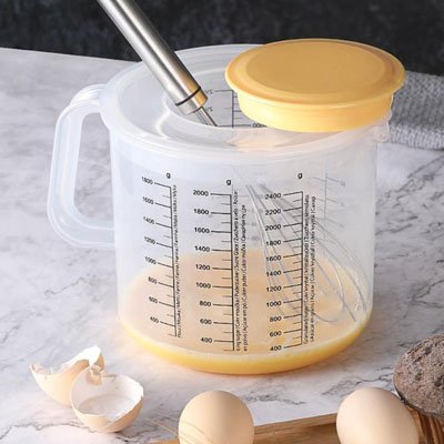 Verre doseur  2,5L transparent avec couvercle et graduations