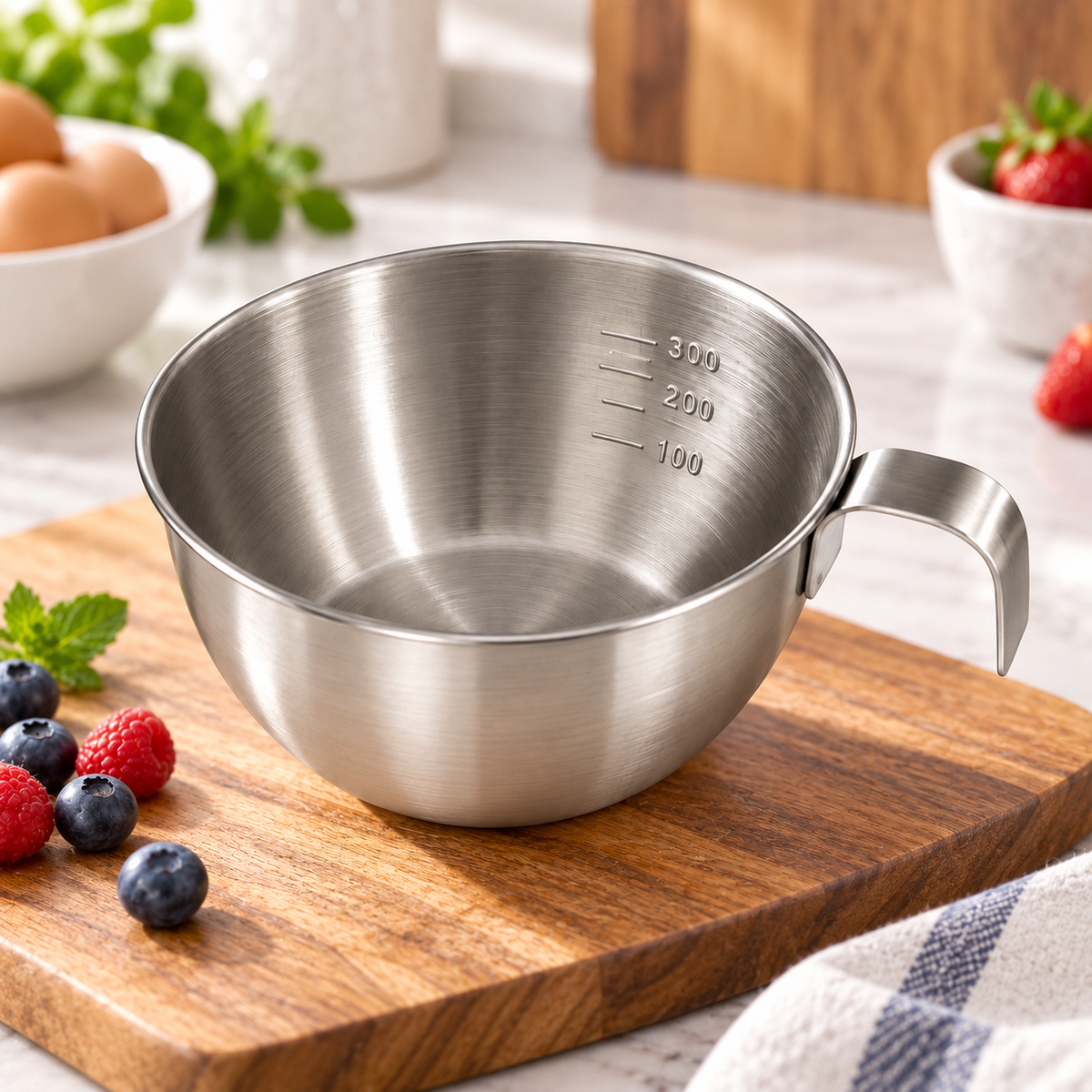 Verre doseur inox 304 | Mesurez, mélangez, versez