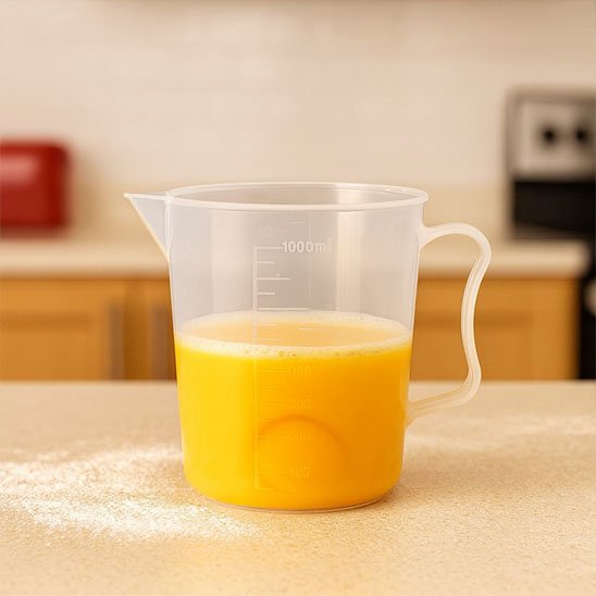 Verre doseur pichet mesureur cuisine anti-goutte