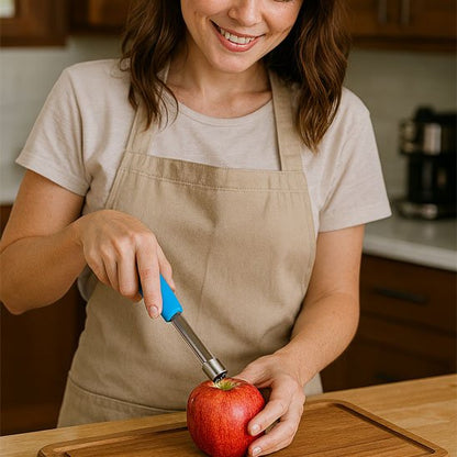 Vide pomme en utilisation par une femme