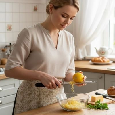 Zesteur  agrumes manuel utilisé par une femme