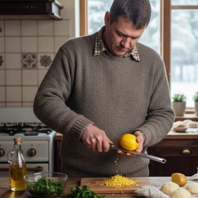 Zesteur citron manuel en utilisation par un homme